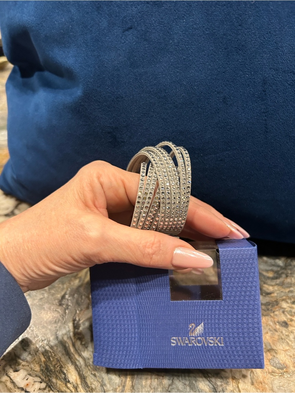 Swarovski Silver Crystal Multi‑Wrap Bracelet